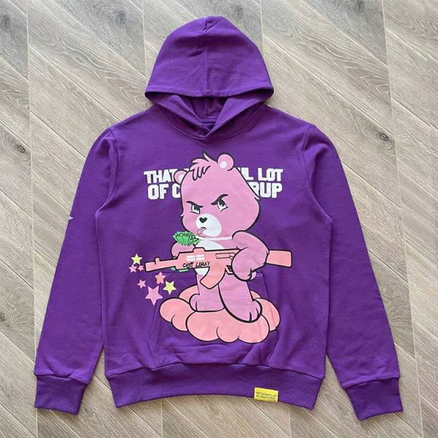 That's A Awful Lot of Cough Syrup Purple Bear Hoodie