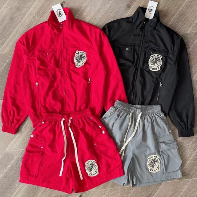 1:1 Top Quality Saint Vanity Jacket Pants Shorts Set