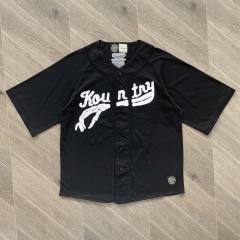 Kapital Casual Bone Embroidery Letter Loose Baseball Short-Sleeve Shirt