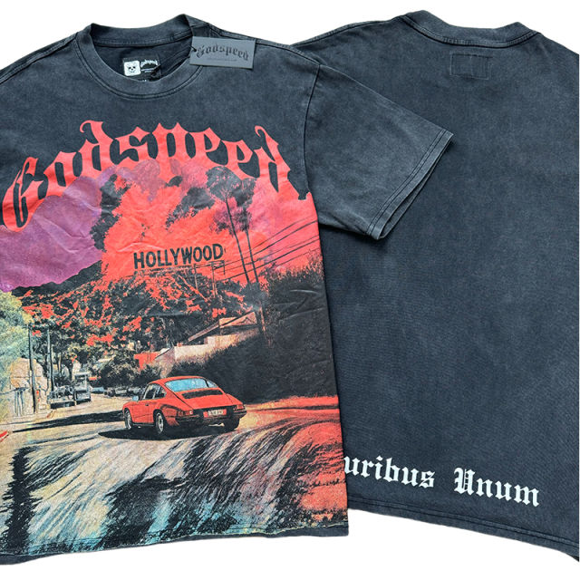 28470951 Street View printed Washed Version Tee 2 colors