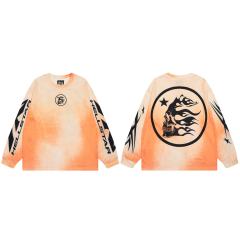 Hellstar Skull banknotes Print Washed Version Long-Sleeve T-Shirt