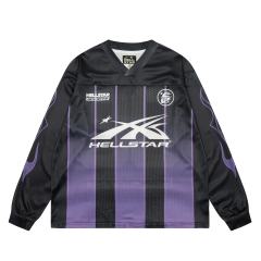 Hellstar Black and purple mesh patchwork Long Sleeve T-Shirt