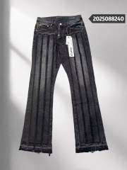 1:1 quality version 28474812 Patchwork embroidered vertical stripe vintage jeans