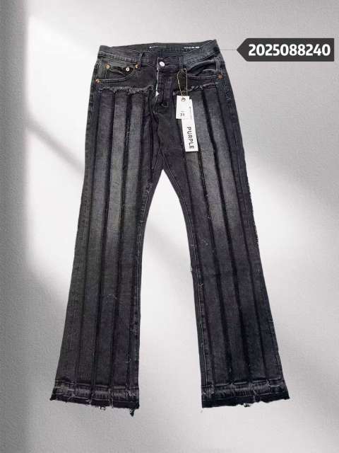 1:1 quality version 28474812 Patchwork embroidered vertical stripe vintage jeans