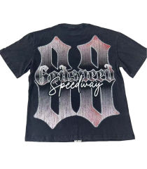 28437317 Skeleton Cycling Print Washed Version Tee 2 colors
