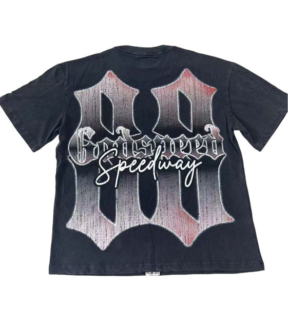28437317 Skeleton Cycling Print Washed Version Tee 2 colors