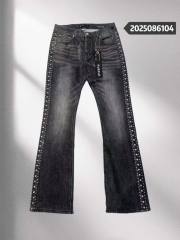 1:1 quality version 28474650 Side rhinestone slightly flared jeans