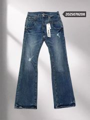 1:1 quality version 28360220 leg patchwork slightly flared jeans