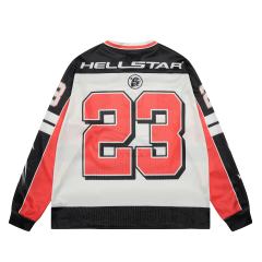 Hellstar Color-blocking logo printed mesh Long Sleeve T-Shirt