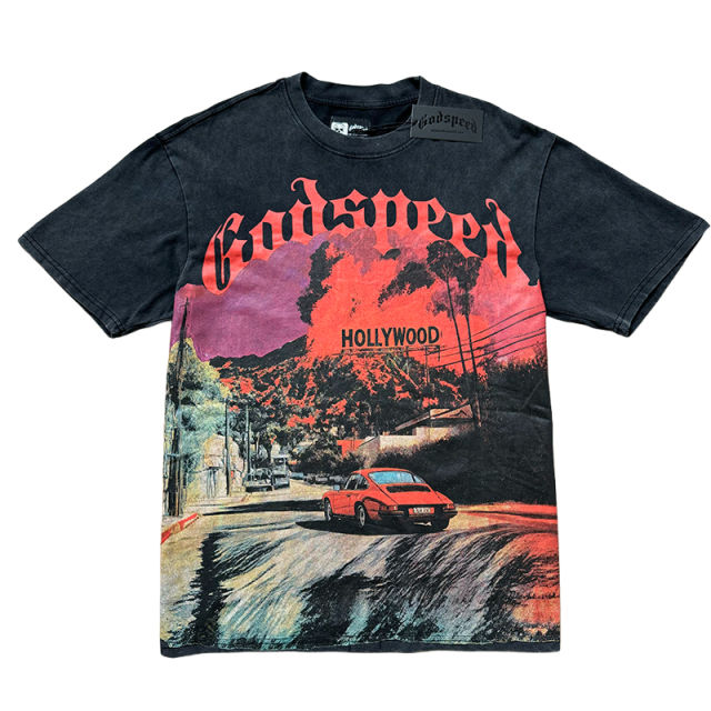 28470951 Street View printed Washed Version Tee 2 colors