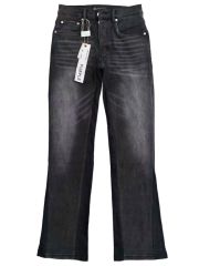 1:1 quality version 28360210 Black Patchwork Micro-Flared Jeans
