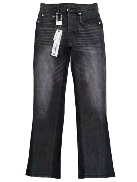 1:1 quality version 28360210 Black Patchwork Micro-Flared Jeans