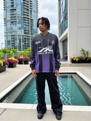 Hellstar Black and purple mesh patchwork Long Sleeve T-Shirt