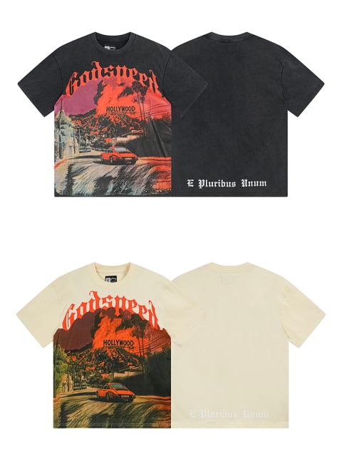 28470951 Street View printed Washed Version Tee 2 colors
