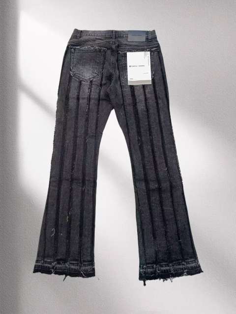 1:1 quality version 28474812 Patchwork embroidered vertical stripe vintage jeans