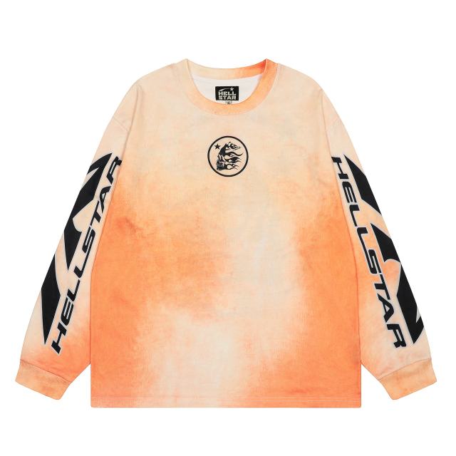 Hellstar Skull banknotes Print Washed Version Long-Sleeve T-Shirt