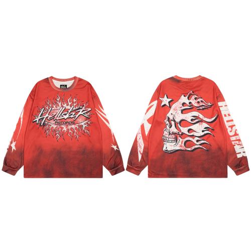 Hellstar Worn logo Print Washed Version Long-Sleeve T-Shirt