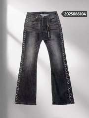 1:1 quality version 28474650 Side rhinestone slightly flared jeans