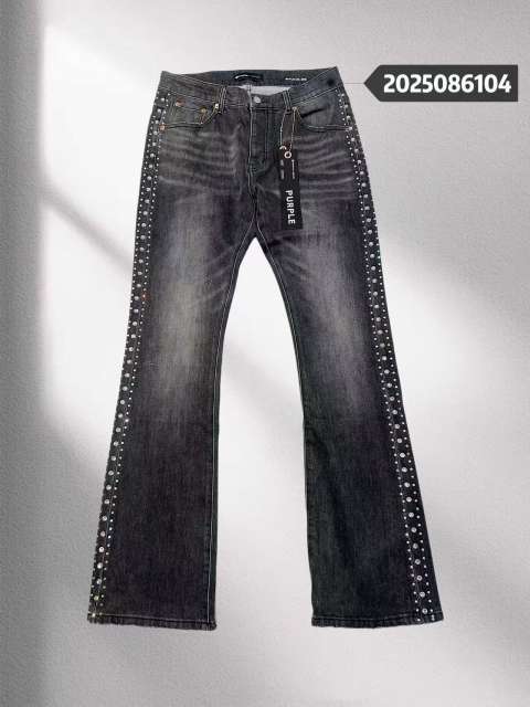 1:1 quality version 28474650 Side rhinestone slightly flared jeans