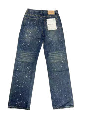 1:1 quality version 28360218 White Splash-Print Straight-Leg Jeans