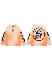 Hellstar Skull banknotes Print Washed Version Long-Sleeve T-Shirt