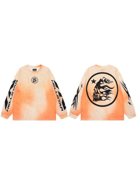 Hellstar Skull banknotes Print Washed Version Long-Sleeve T-Shirt