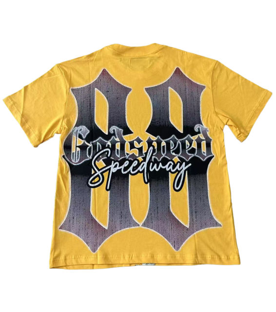 28437317 Skeleton Cycling Print Washed Version Tee 2 colors