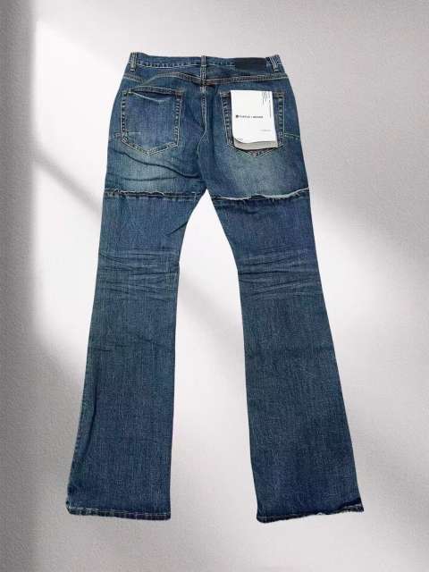 1:1 quality version 28360220 leg patchwork slightly flared jeans