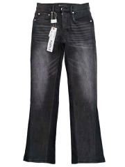 1:1 quality version 28360210 Black Patchwork Micro-Flared Jeans