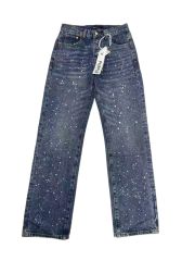 1:1 quality version 28360218 White Splash-Print Straight-Leg Jeans