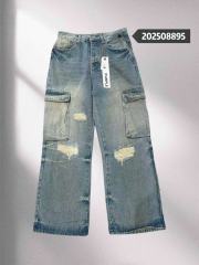 1:1 quality version 28468711 Big pocket ripped straight leg Jeans