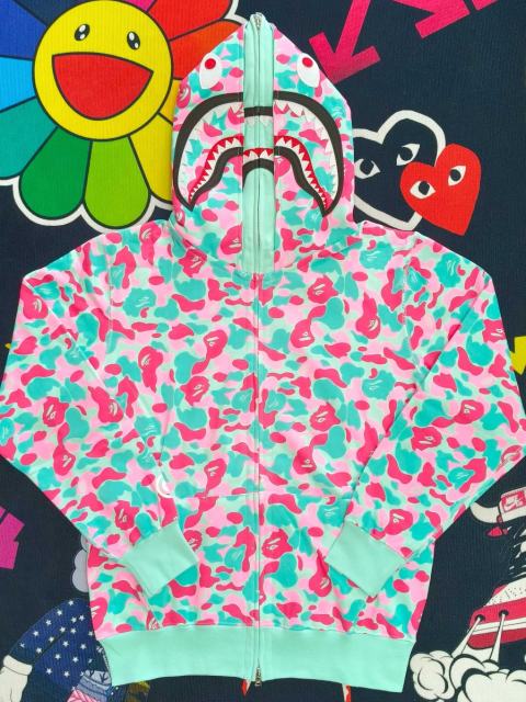 [Best Quality] 1:1 Bape Double Hood Miami Camo Shark Hoodie