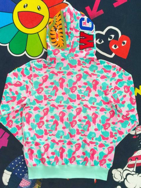 [Best Quality] 1:1 Bape Double Hood Miami Camo Shark Hoodie