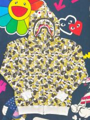 [Best Quality] 1:1 Bape Double Hood GINZA Limited Green Camo Shark Hoodie
