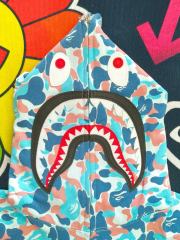 [Best Quality] 1:1 Bape Double Hood HANGZHOU Limited Green Camo Shark Hoodie