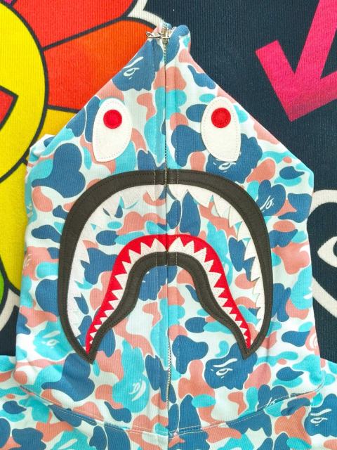 [Best Quality] 1:1 Bape Double Hood HANGZHOU Limited Green Camo Shark Hoodie