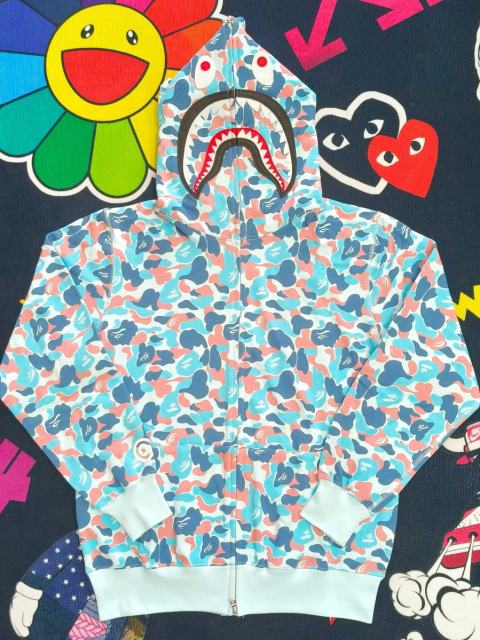 [Best Quality] 1:1 Bape Double Hood HANGZHOU Limited Green Camo Shark Hoodie
