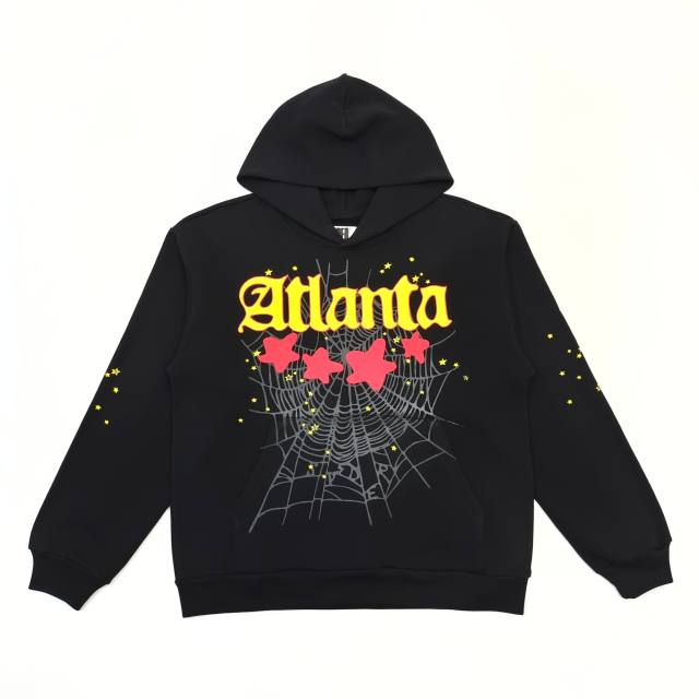 1:1 quality version Yellow lettered Atlanta print Hoodie & Pants Set