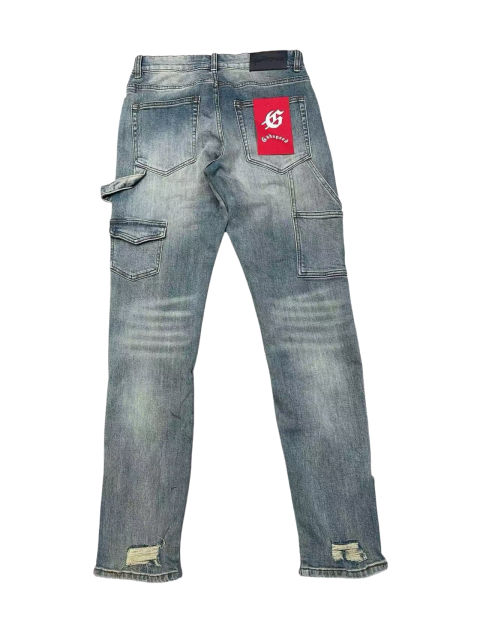 1:1 quality version 28487771 G-Letter Embroidered Distressed Jeans