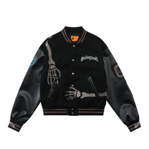 28485548 Back Skeleton Embroidered Baseball Jacket 2 colors