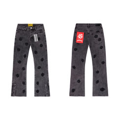 28359504 Embroidered Logo Micro-flared Jeans 3 colors