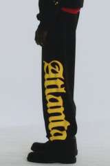 1:1 quality version Yellow lettered Atlanta print Hoodie & Pants Set