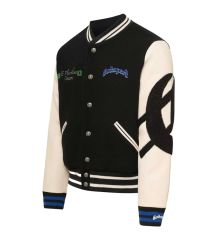 28485555 Dog Head Moon Embroidered Baseball Jacket