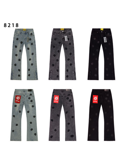 28359504 Embroidered Logo Micro-flared Jeans 3 colors