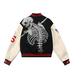 28485548 Back Skeleton Embroidered Baseball Jacket 2 colors