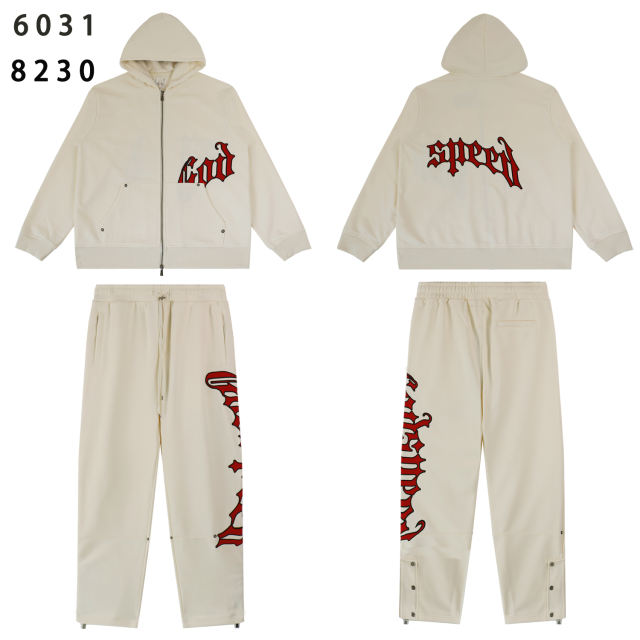 28481749 Minimalist Logo Print Zipper Hoodie & Pants Set 4 colors