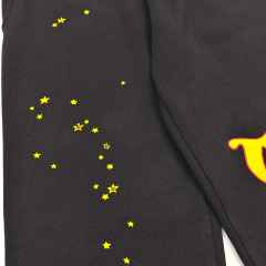 1:1 quality version Yellow lettered Atlanta print Hoodie & Pants Set