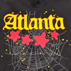 1:1 quality version Yellow lettered Atlanta print Hoodie & Pants Set