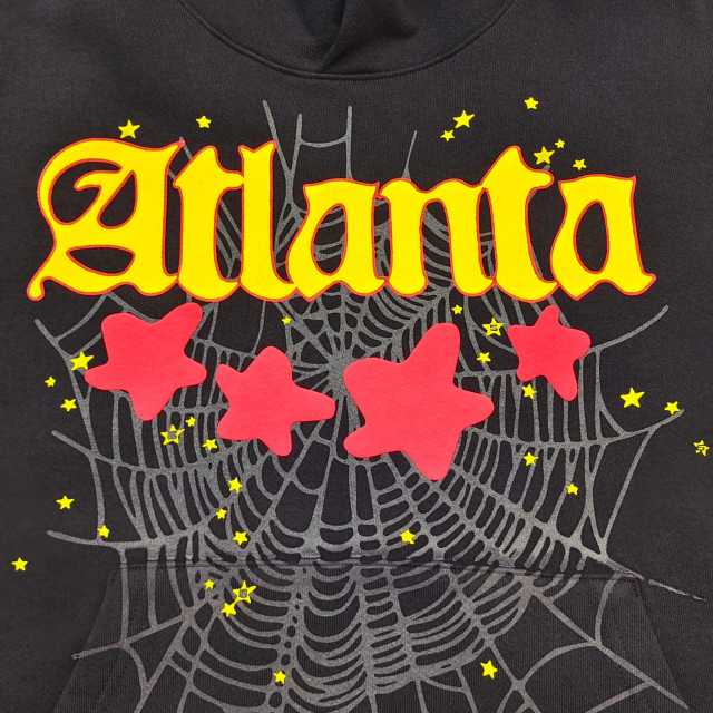 1:1 quality version Yellow lettered Atlanta print Hoodie & Pants Set