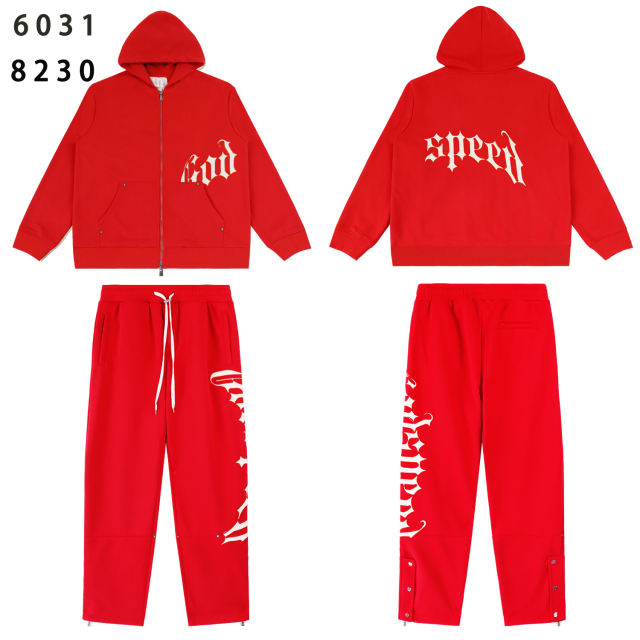 28481749 Minimalist Logo Print Zipper Hoodie & Pants Set 4 colors